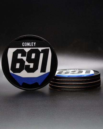 Custom Number Plate Coasters (Pack of 5)